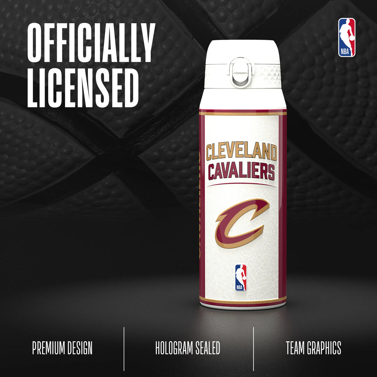 NBA x ION8, Insulated Steel Bottle, Cleveland Cavaliers, 750ml (24oz) — foto adicional del producto