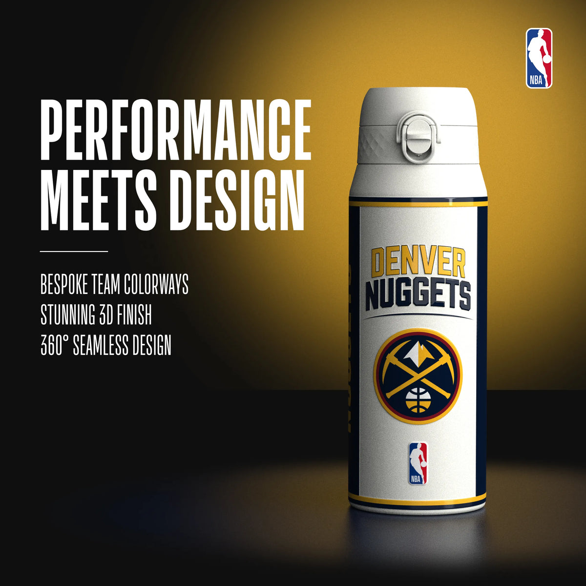 NBA x ION8, Insulated Steel Bottle, Denver Nuggets, 750ml (24oz) — foto adicional del producto