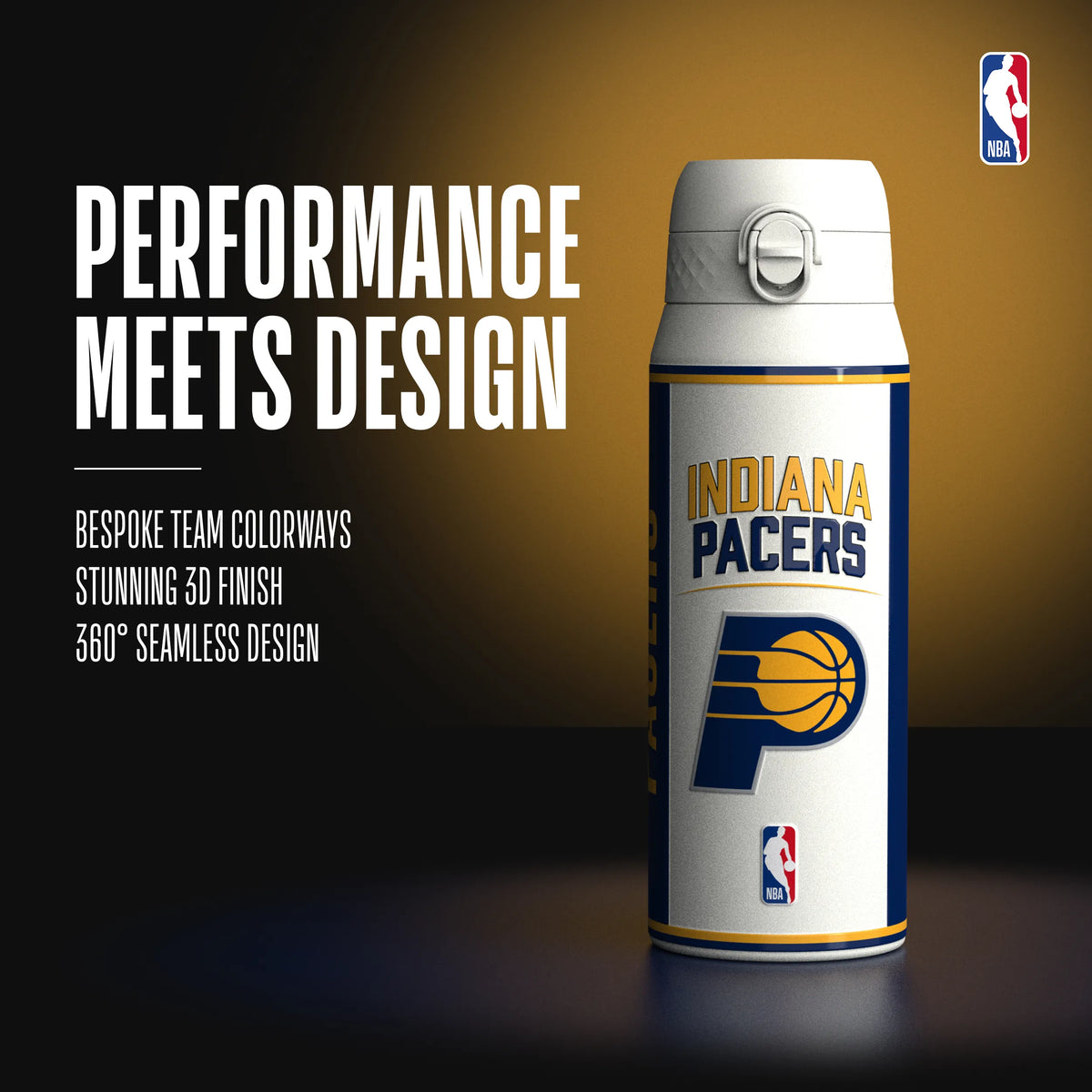 NBA x ION8, Insulated Steel Bottle, Indiana Pacers, 750ml (24oz) — foto adicional del producto