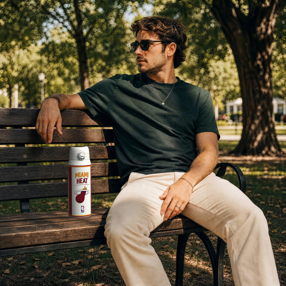 NBA x ION8, Insulated Steel Bottle, Miami Heat, 750ml (24oz) — additional product photo