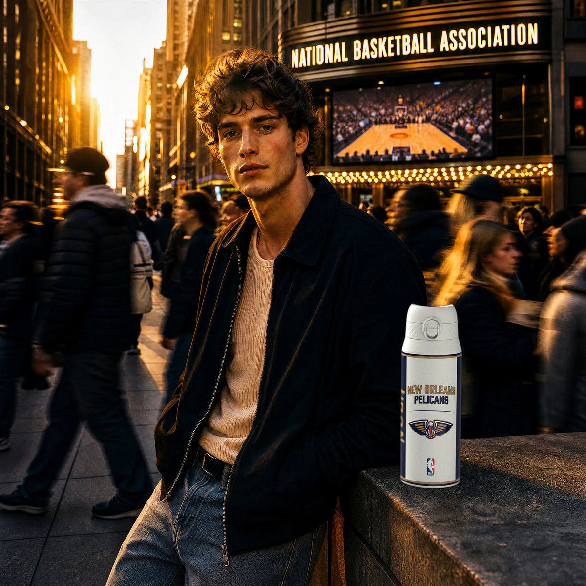 NBA x ION8, Insulated Steel Bottle, NOLA Pelicans, 750ml (24oz) — foto adicional del producto