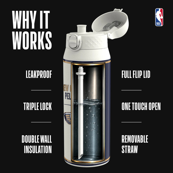NBA x ION8, Insulated Steel Bottle, NOLA Pelicans, 750ml (24oz) — foto adicional del producto