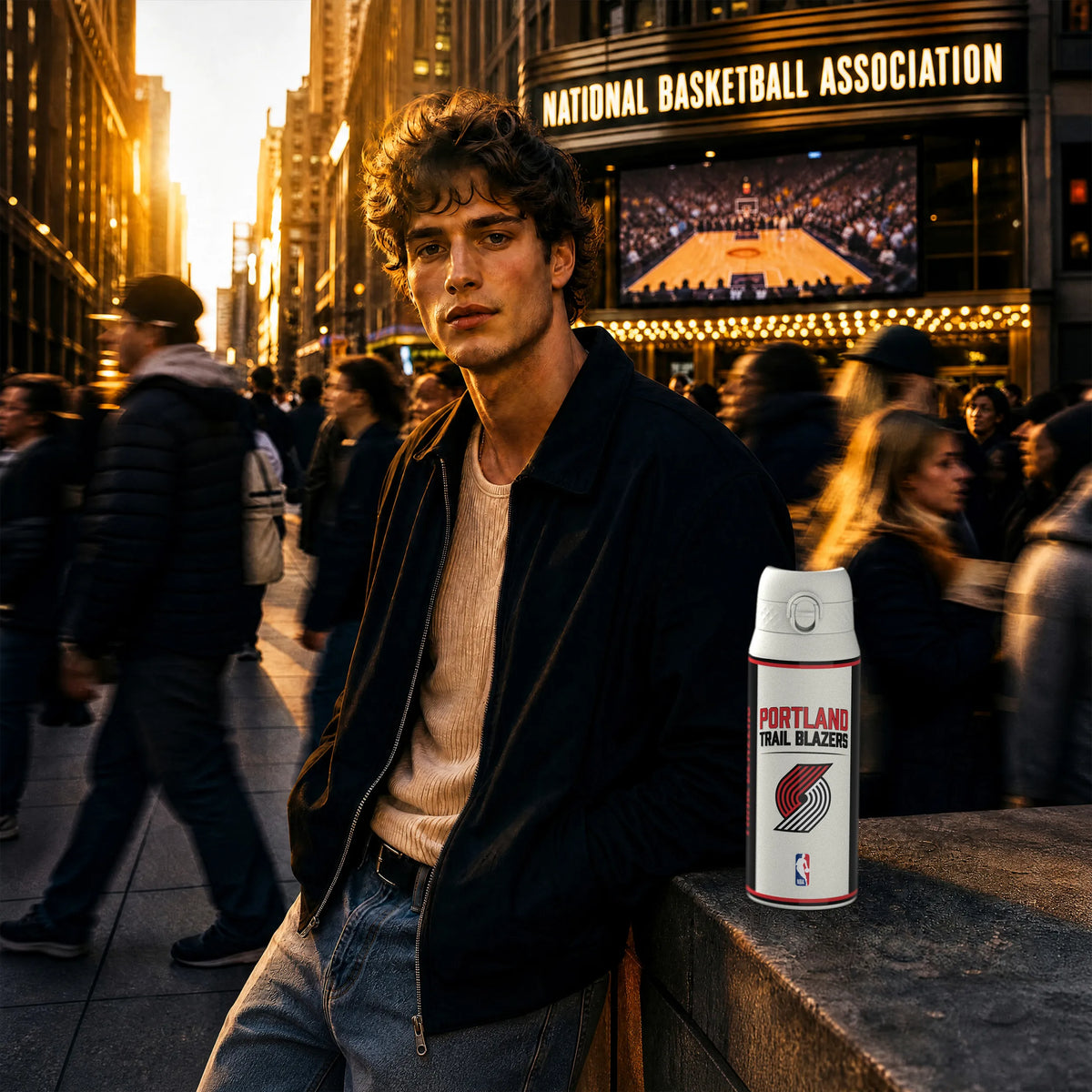 NBA x ION8, Insulated Steel Bottle, Portland Trailblazers, 750ml (24oz) — additional product photo