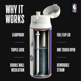 NBA x ION8, Insulated Steel Bottle, Utah Jazz, 750ml (24oz) — additional product photo
