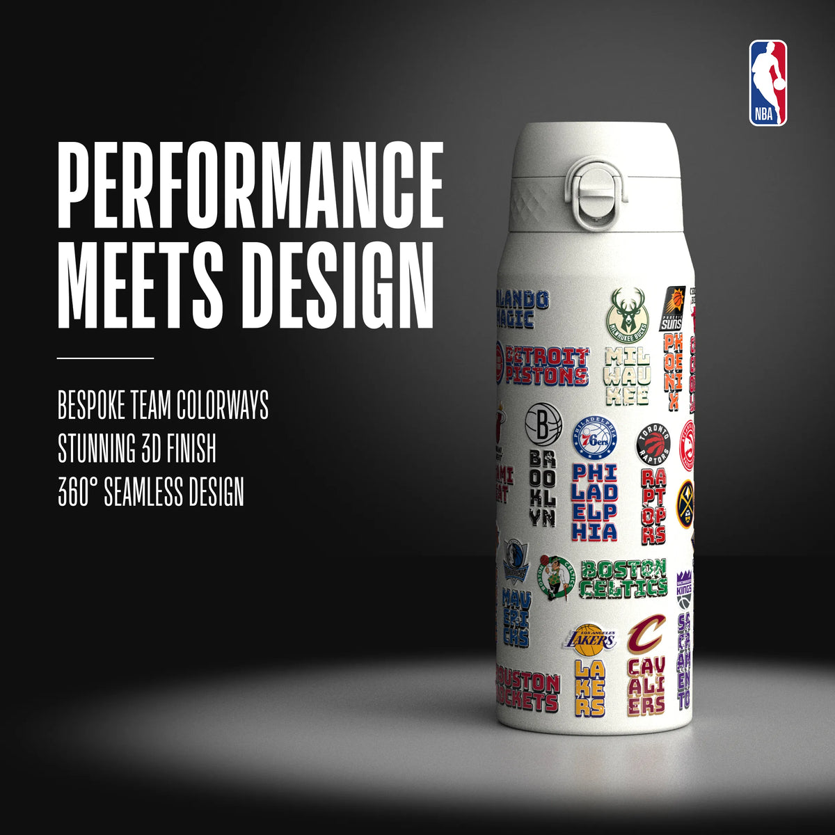 NBA x ION8, Insulated Steel Bottle, Patch Logotipos, 750ml (24oz) — foto adicional del producto
