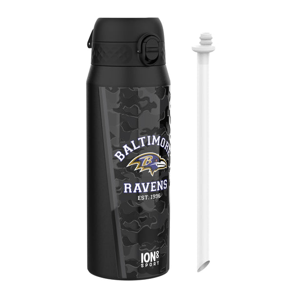 NFL Black Series x ION8 Insulated Steel Water Bottle, Leak Proof, Dishwasher Safe, 750ml (24oz) — product photo