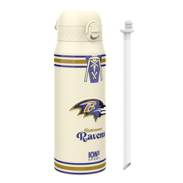 NFL Throwback Series x ION8 Insulated Steel Water Bottle, Leak Proof, Dishwasher Safe, 750ml (24oz) — product photo