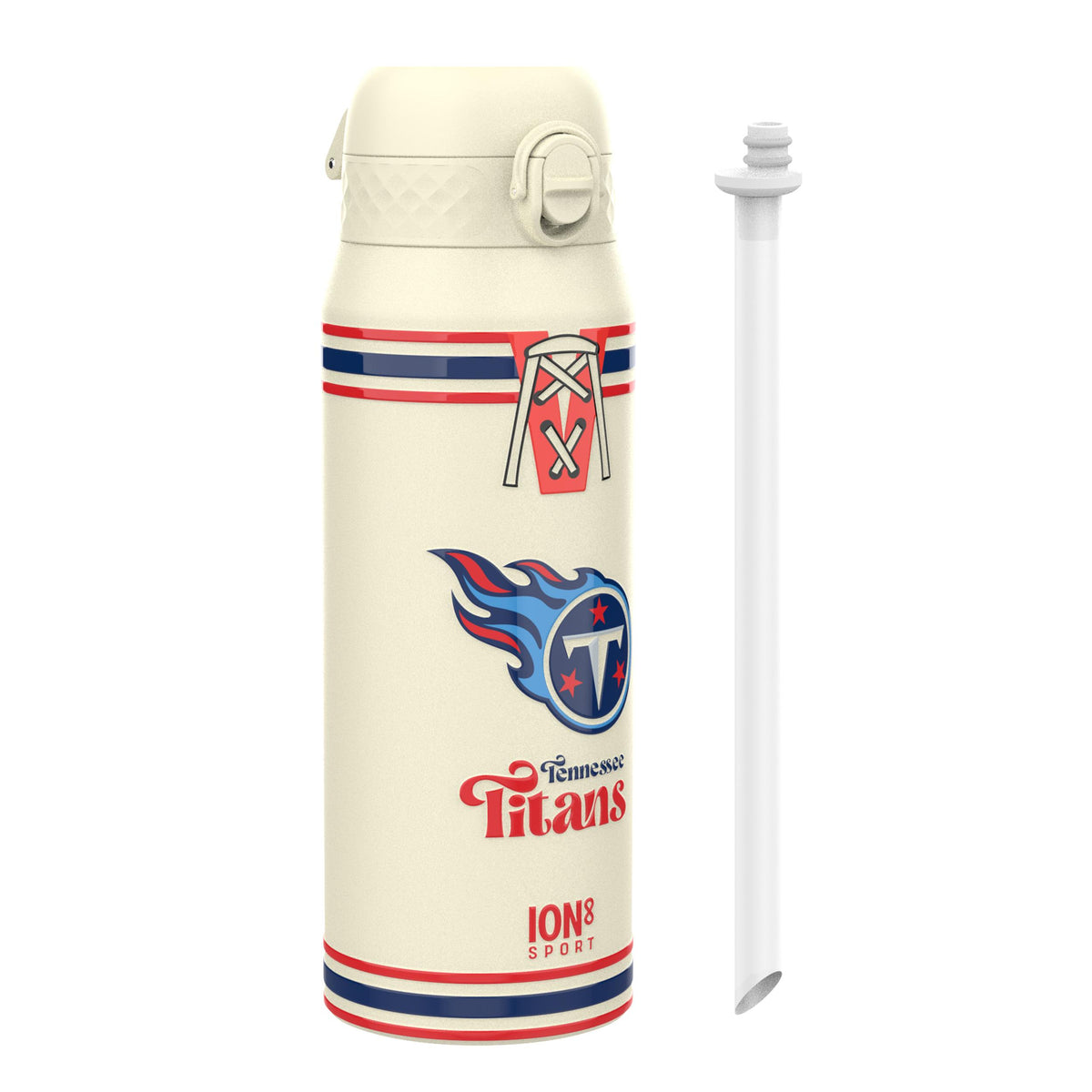 Botella de agua de acero inoxidable con aislamiento NFL x ION8, NFL Titans, 750ml (24oz)