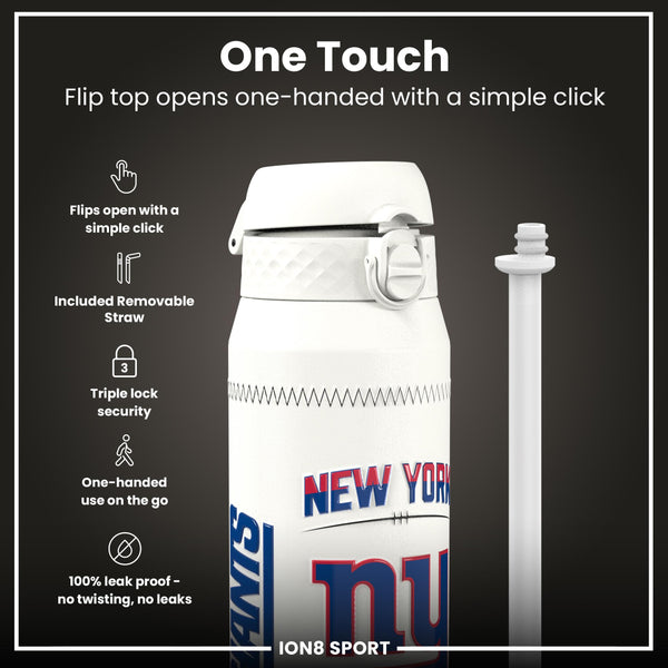 NFL x Ion8 Sports, Insulated Bottle, GameDay Series, Nabers Giants, 750ml (24oz)