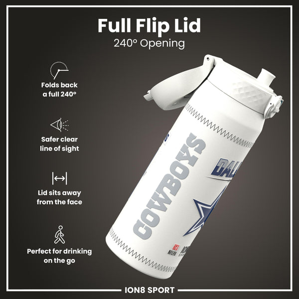 NFL x Ion8 Sports, Insulated Bottle, GameDay Series, Parsons Cowboys, 750ml (24oz)