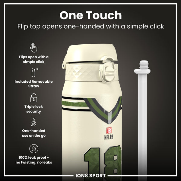 NFL x Ion8 Sports, Botella Térmica, Serie Icon, Caleb Williams, 750ml (24oz)