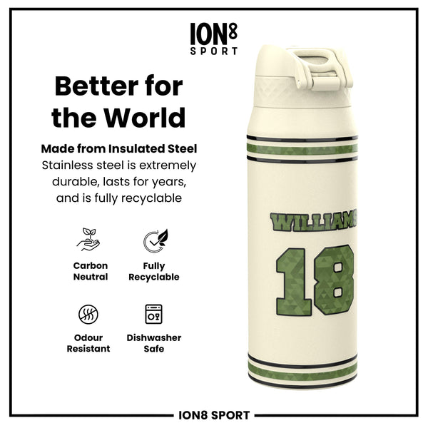NFL x Ion8 Sports, Botella Térmica, Serie Icon, Caleb Williams, 750ml (24oz)