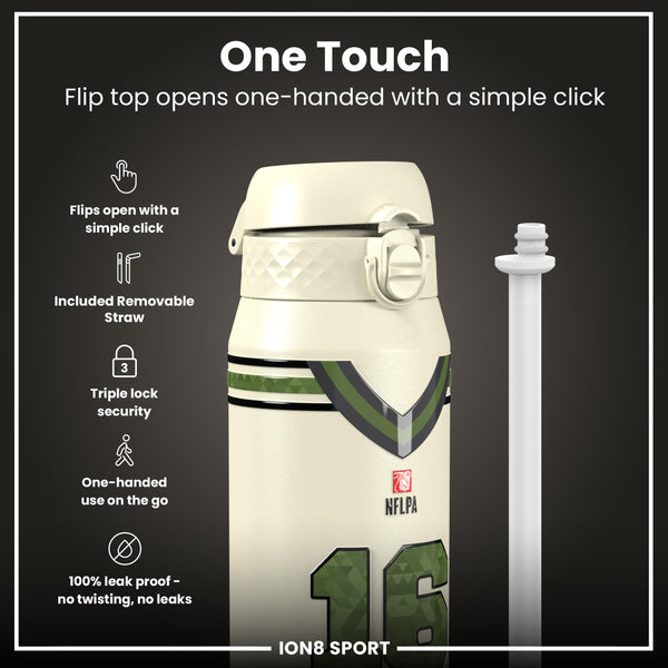 NFL x Ion8 Sports, Insulated Bottle, Icon Series, Jared Goff, 750ml (24oz)
