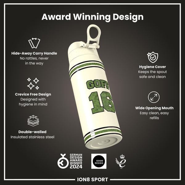 NFL x Ion8 Sports, Insulated Bottle, Icon Series, Jared Goff, 750ml (24oz)
