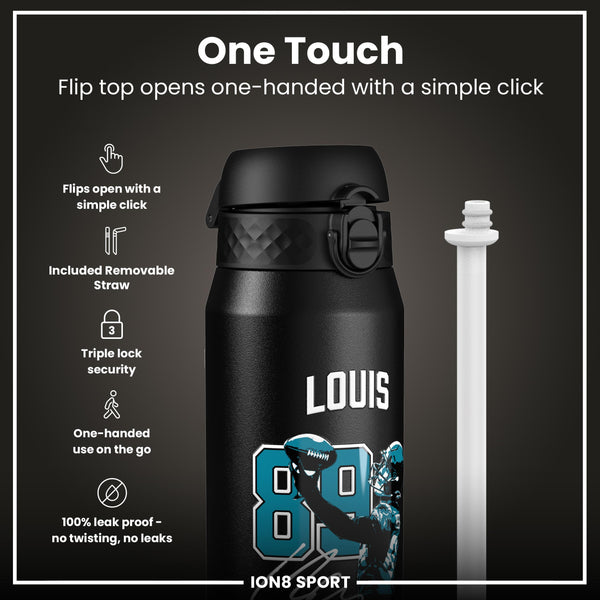 NFL x Ion8 Sports, Botella Térmica, Serie Locked In, Rees-Zammit, 750ml (24oz)
