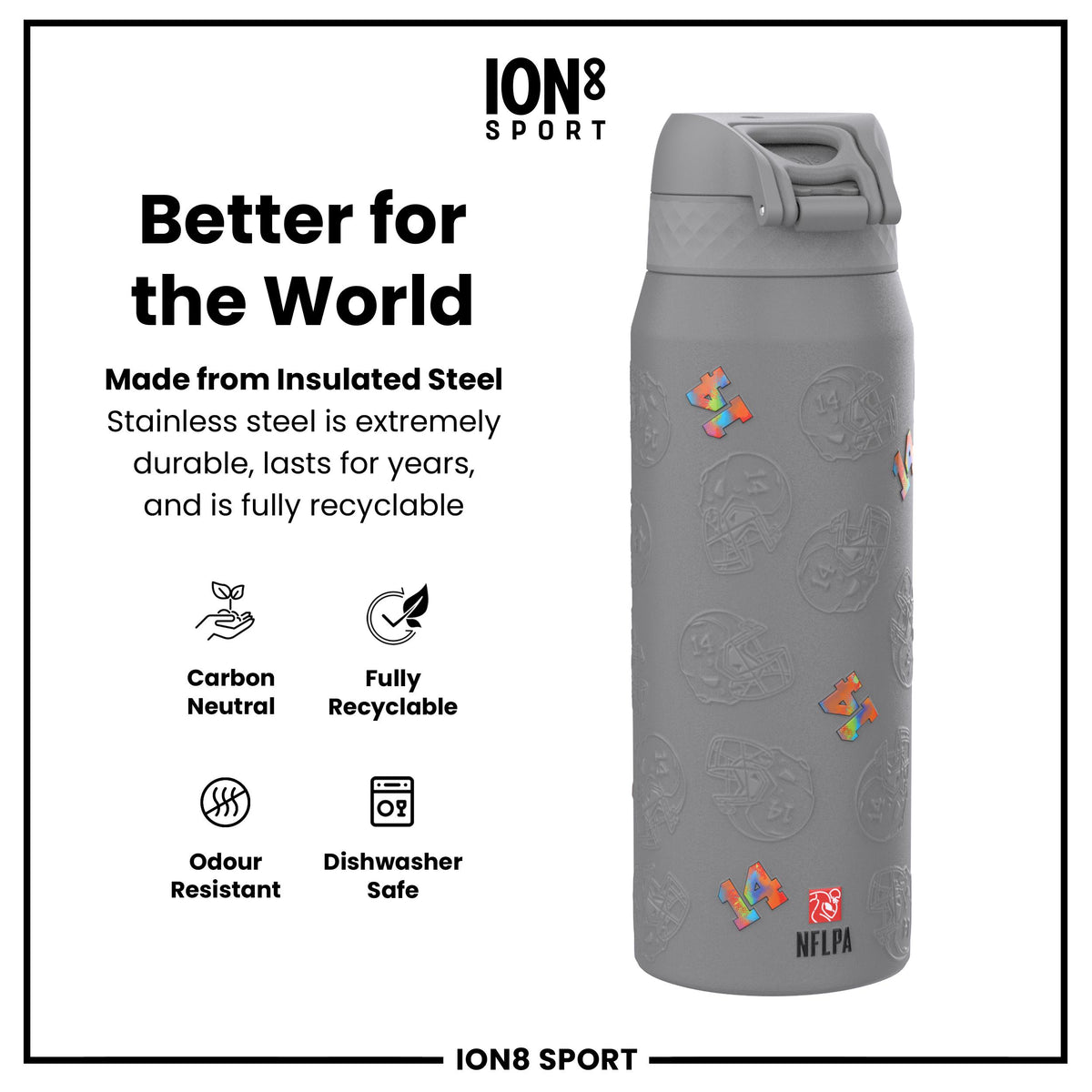 NFL x Ion8 Sports, Insulated Bottle, Signature Series, Amon-Ra, 750ml (24oz)