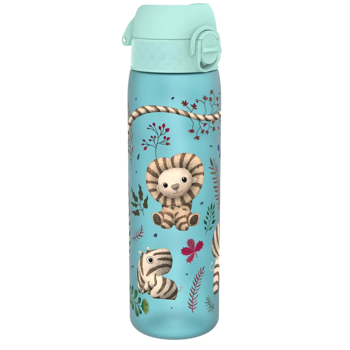 Leak Proof Slim Water Bottle, Recyclon, Zebra Fans, 500ml (18oz)