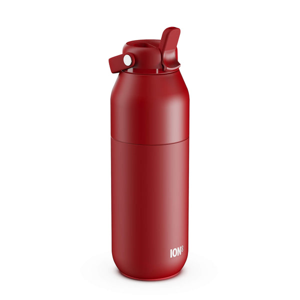 ION8 URBAN Primo Water Bottle, Thermal Insulated Steel, Plus 910ml in Red