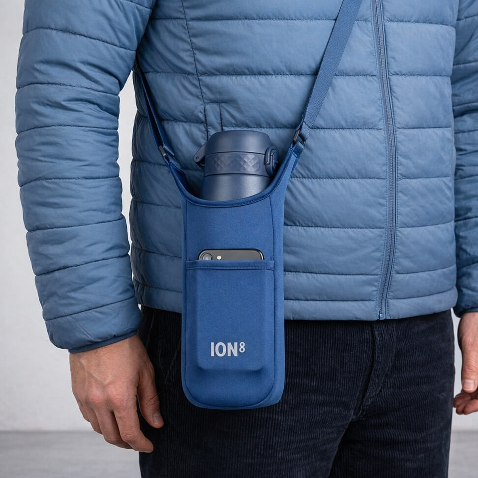 Bolsa Ligera para Botella tipo Bandolera, Azul Marino