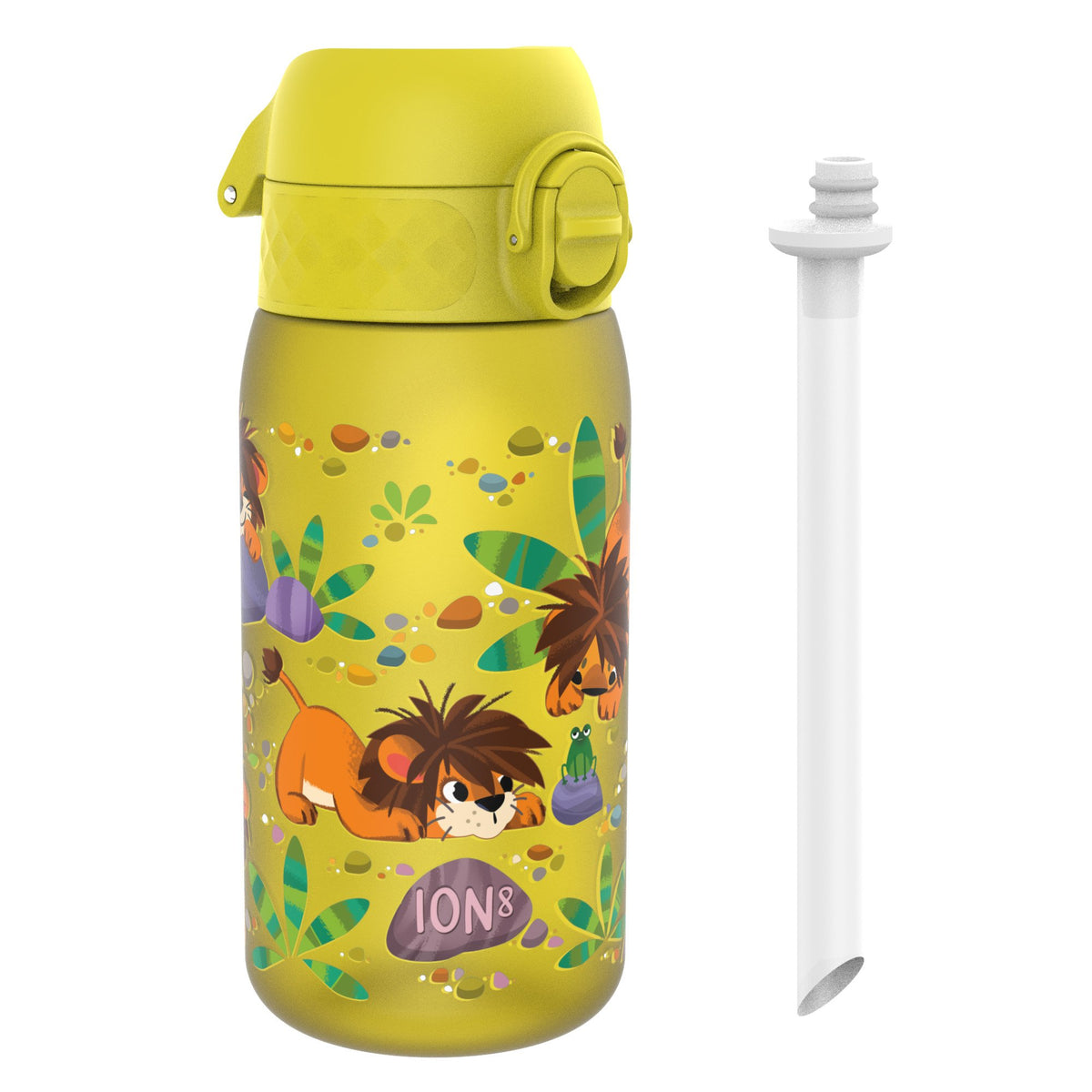 Kids Water Bottle With Straw, Recyclon, Baby Lions, 350ml