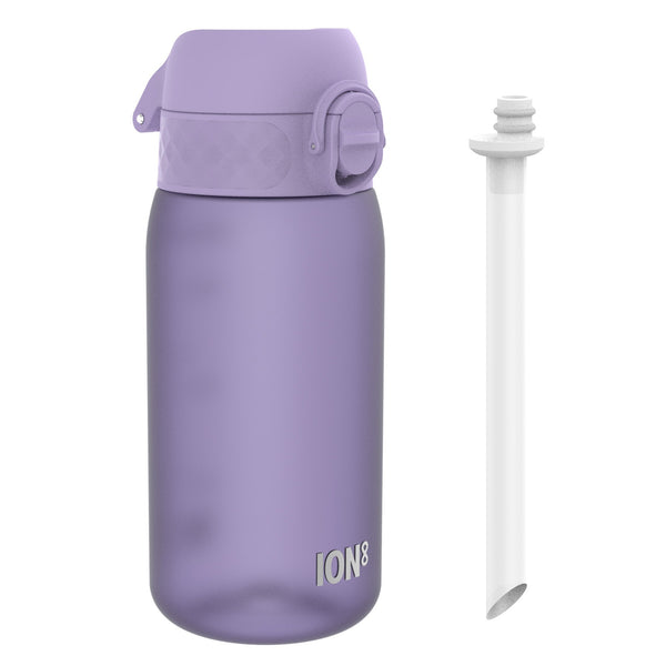 Botella de agua infantil con pajita, Recyclon, morado claro, 350ml