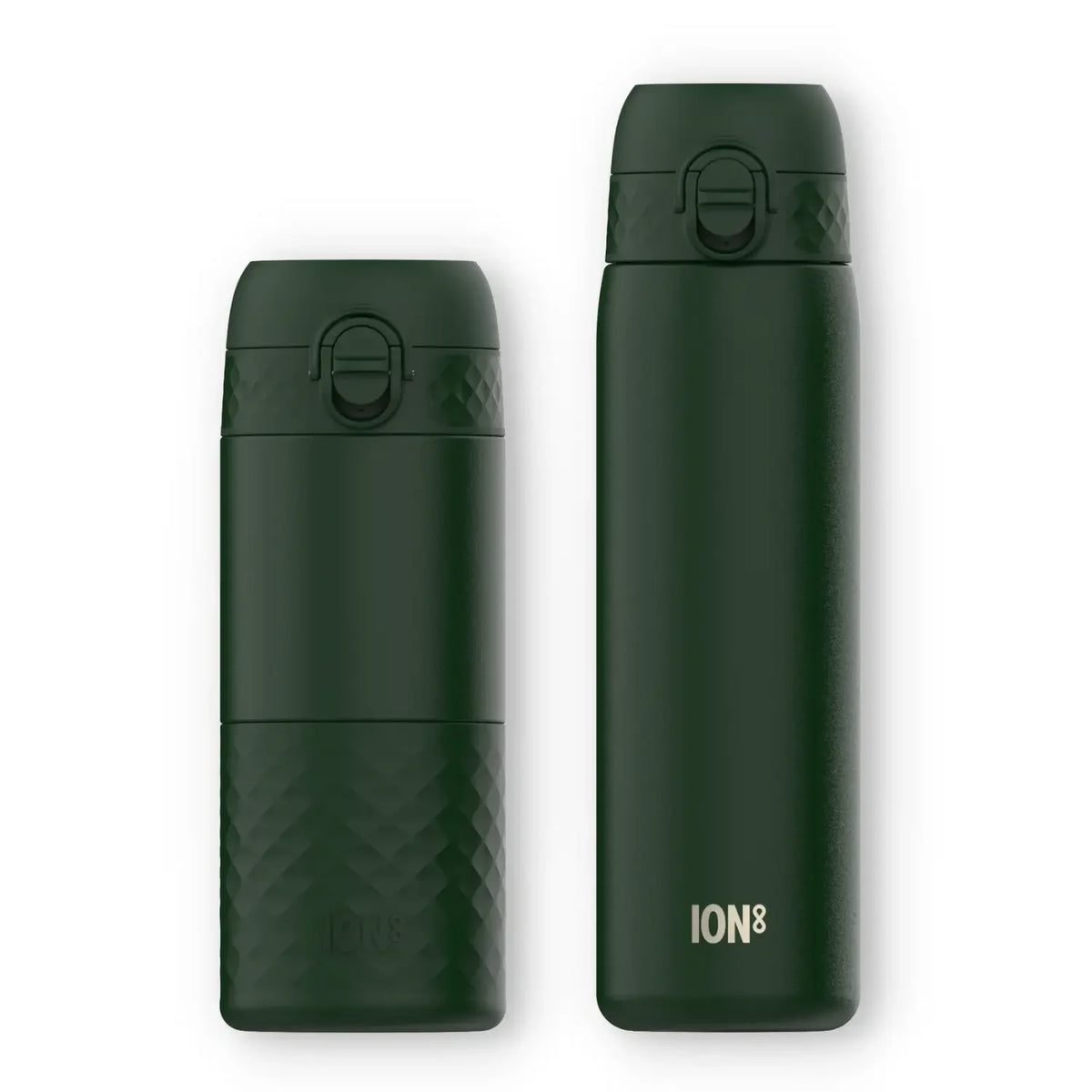 Paquete de botella y taza de café de acero inoxidable con aislamiento, verde oscuro