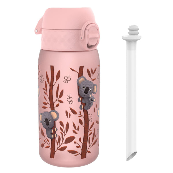 Botella de agua para niños con pajita, Recyclon, Koalas, 350ml