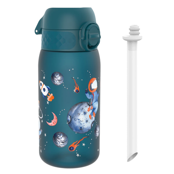 Botella para niños con pajita, Recyclon, Espacio, 350ml