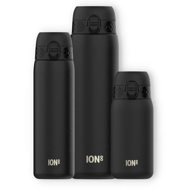 ION8, paquete de tres botellas ligeras de acero, negro