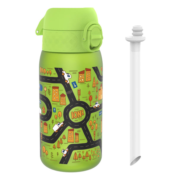 Botella de agua infantil con pajita, Recyclon, Cars, 350ml
