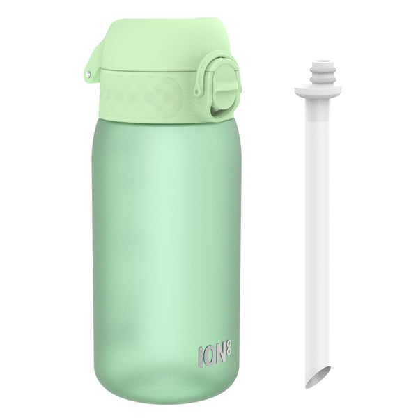 Botella de Agua Infantil con Pajita, Recyclon, Verde Surf, 350ml